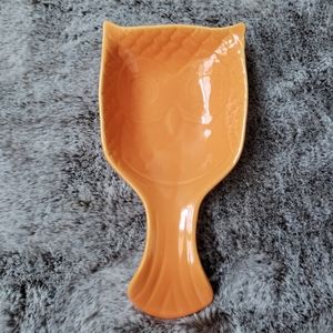 Home Essentials Orange Owl Spoon Rest